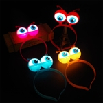 Brilhando Toy Flash Light Illuminate terror olhos grandes em forma Props Concerto Headband Cabelo Hoop