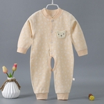Infante recém-nascido Adorável suave algodão de manga comprida bonito Romper Jumpsuit