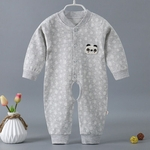 Infante recém-nascido Adorável suave algodão de manga comprida bonito Romper Jumpsuit