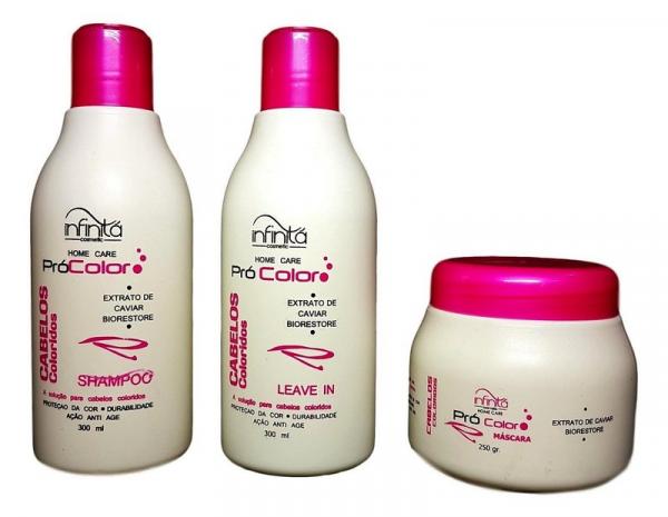 Infinitá Pró Color Kit Shampoo, Máscara e Leave In - Infinitá Cosmeticos