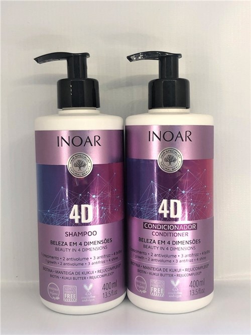 Inoar 4D Shampoo e Condicionador 400Ml