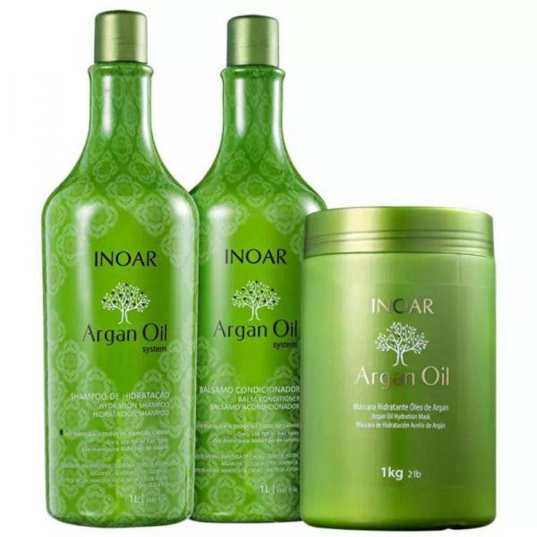 Inoar Argan Oil Kit Tratamento Profissional Máscara 1kg