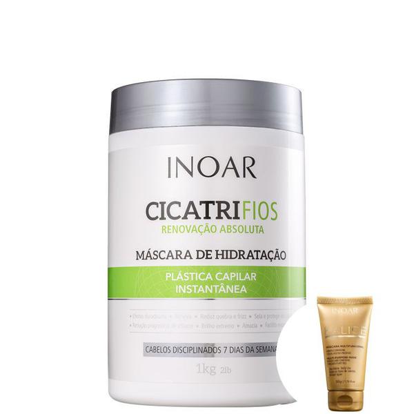 Inoar Cicatrifios - Mscara Capilar 1000g + Inoar Klice - Mscara Multifuncional 50g