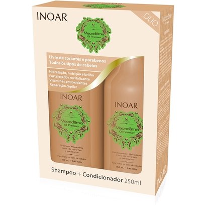 Inoar Kit Duo Shampoo 250ml+ Condicionador 250ml Macadâmia