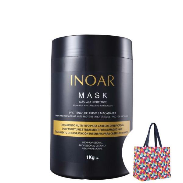 Inoar Mask - Máscara de Hidratação 1000g+Sacola Beleza na Web Estampa Exclusiva
