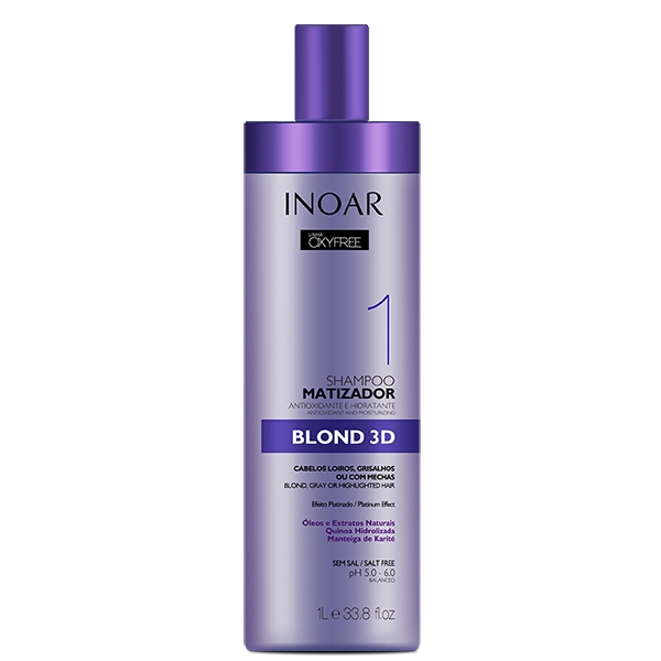 Inoar Oxyfree Blond 3D Shampoo Matizador 1 Litro