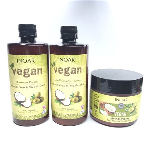 Inoar Vegan Tratamento Salon Kit (3 Produtos)