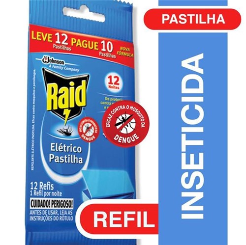 Inseticida Eletrico Raid Refil Protect Leve12 Pague10