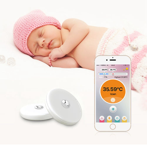 Inteligente Nuvem Termômetro Intelligent Infantil Bluetooth, Branco