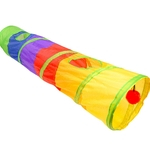 Interessante Folding Arco-íris Cor De Costura Toy Tunnel Para Gatos De Estimação