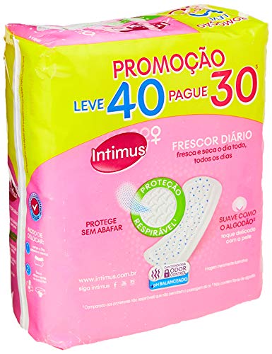 Intimus Days 202304 - Protetor Diário com Perfume, 40 Unidades - Leve 40 Pague 30