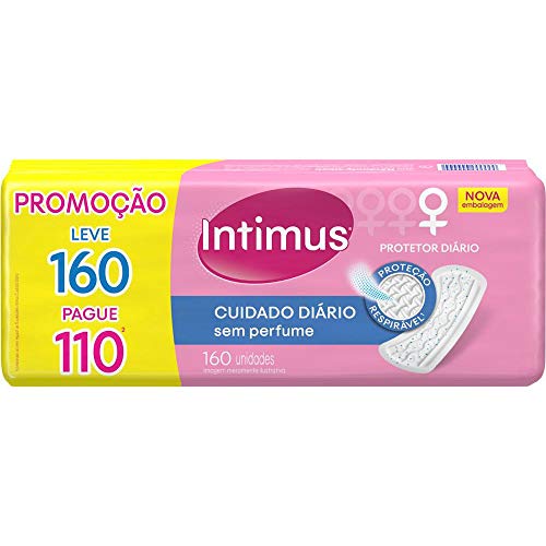 Intimus Protetor Diário Days Cuidado Diário Sem Perfume, 160 Unidades - Leve 160 Pague 110