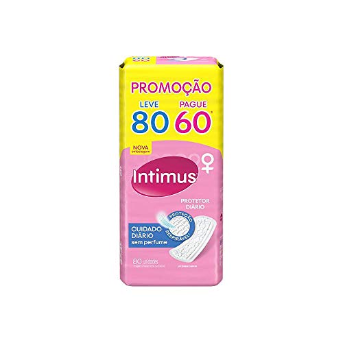 Intimus Protetor Diário Days, Cuidado Diário Sem Perfume, 80 Unidades - Leve 80 Pague 60
