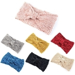 Inverno Adultos Crochet Malha Headbands Para A Cabeça Faixa De Cabelo Turbante Headband Envoltório Principal Turbante Acessórios Femininos Bandas Ribbon