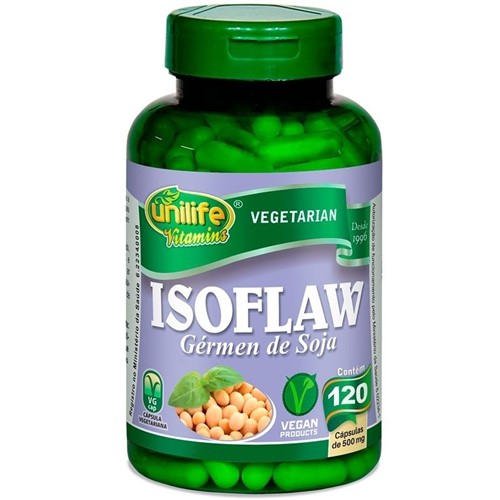 Isoflaw ( Gérmen de Soja - Isoflavona ) 500Mg 120Caps - Unilife