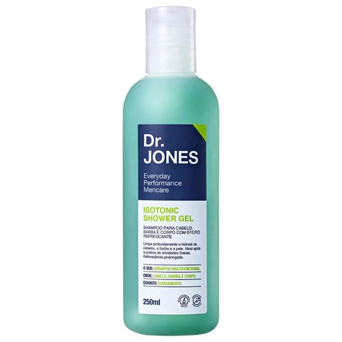 Isotonic Shower Gel Dr. Jones Shampoo P/ Cabelo, Barba e Corpo - 250ml