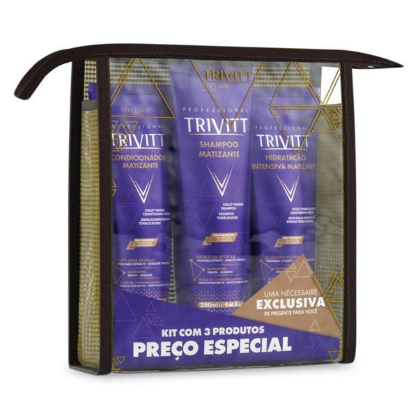 Itallian Hairtech Trivitt Kit Home Care Matizante com Hidratação Intensiva