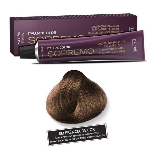 Itallian Sopremo 714 Louro Caramelo Coloração 60g - Itallian Hairtech