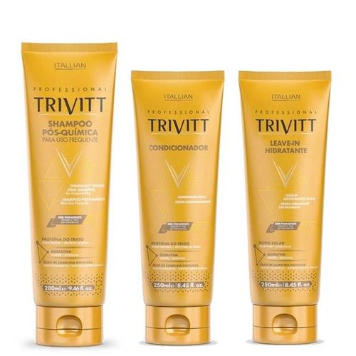 Itallian Trivitt Pós-Química - Kit 3 Produtos (Sh+Cond+Leave-in)