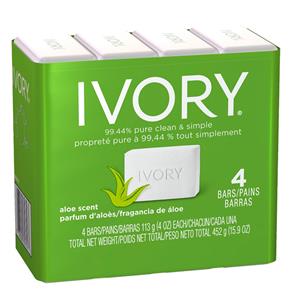 Ivory Bar Soap Aloe - Sabonete em Barra - 4 Unidades