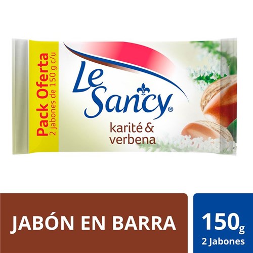 Jabón En Barra Le Sancy 2 Unid 150 G C/u, Verbena Y Karité