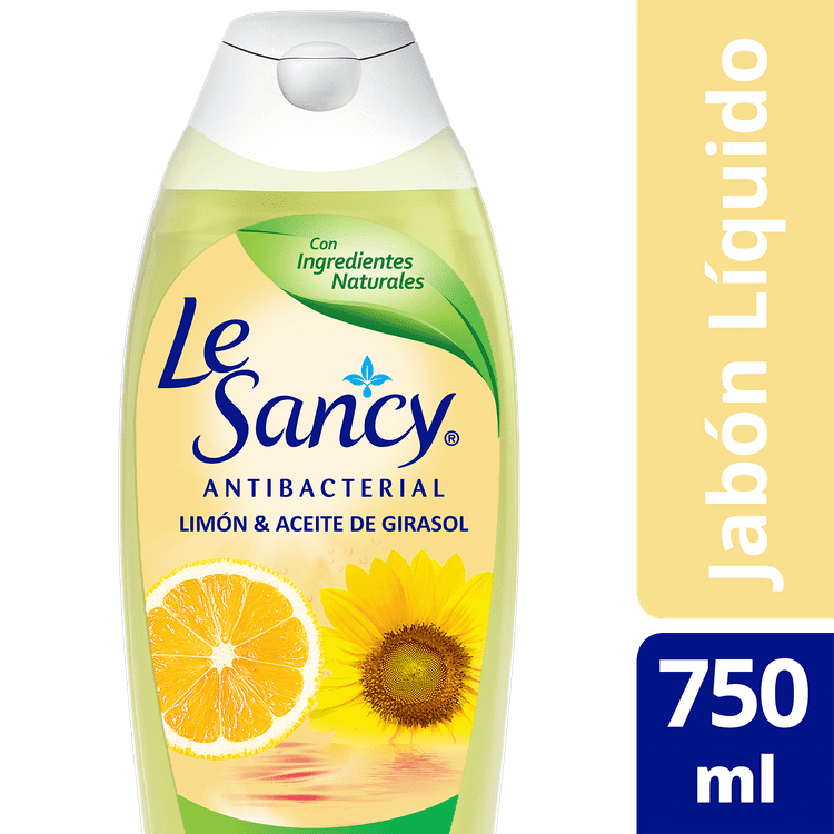 Jabón Líquido Antibacterial Le Sancy Limón, 750 Ml
