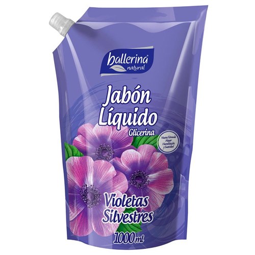 Jabón Líquido Ballerina, Violetas Silvestres 1 L