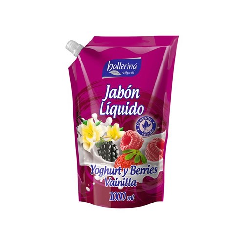 Jabón Líquido Ballerina Yoghurt/berries/vainilla 1 L