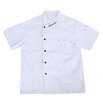 Jacket uniforme do Chef Coat para Homens (Branco XL) Summer manga curta cozinheiro