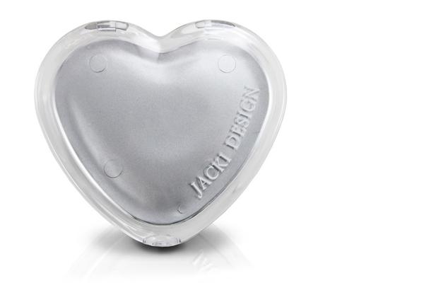 Jacki Design Espelho de Bolsa Coração Cor Prata