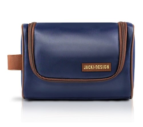 Jacki Design Necessaire com Alça Masculina Cor Azul e Marrom