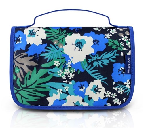 Jacki Design Necessaire de Viagem Estampada Cor Azul Floral