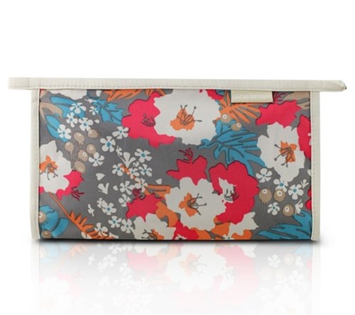Jacki Design Necessaire Envelope Estampada Tam G Bege Floral