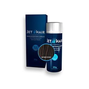 Jet Hair Maquiagem para Cabelos - Cor Castanho Escuro - Frasco Grande de 25G