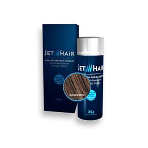 Jet Hair Maquiagem para Cabelos - Cor Castanho Claro - Frasco Grande de 25G