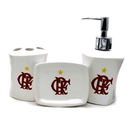 Jogo para Banheiro (3 Peças) Flamengo