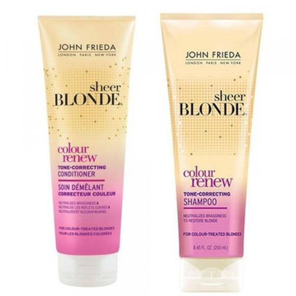 John Frieda - Kit Shampoo + Condicionador- Sheer Blonde Color Renew Tone-Correcting 250ml (Cada) - 33059000