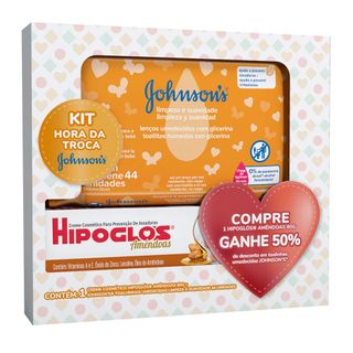 Johnson’s Baby Kit - Creme para Assaduras + Toalhas Umedecidas Kit