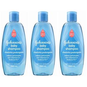 Johnsons Baby Cheirinho Prolongado Shampoo 200ml - Kit com 03