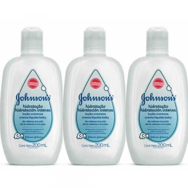 Johnsons Baby Hidratação Intensa Hidratante 200ml (kit C/03)