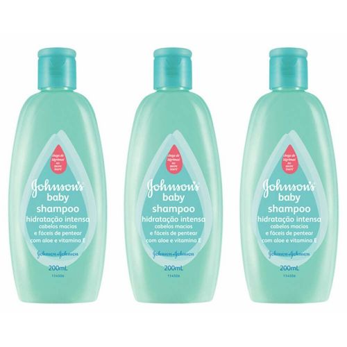 Johnsons Baby Hidratação Intensa Shampoo 200ml (kit C/03)
