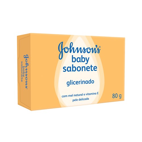Johnson's Baby Sabonete Glicerinado Mel e Vitamina e com 80g