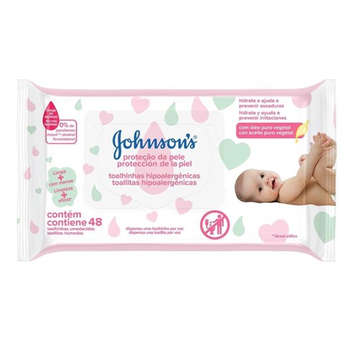 Johnson's Baby Toalhinhas Extra Cuidado C/ 48
