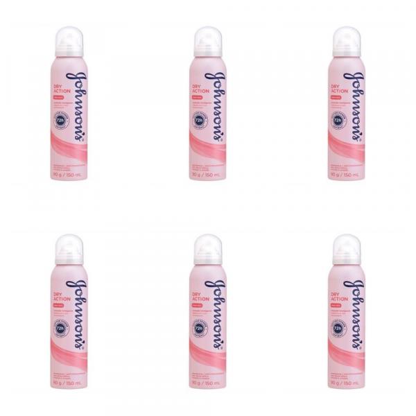 Johnsons Dry Action Desodorante Aerosol 150ml (Kit C/06)