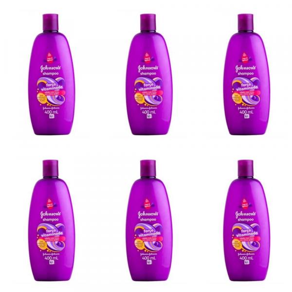 Johnsons Força Vitaminada Shampoo Infantil 400ml (Kit C/06)