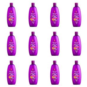 Johnsons Força Vitaminada Shampoo Infantil 400ml - Kit com 12