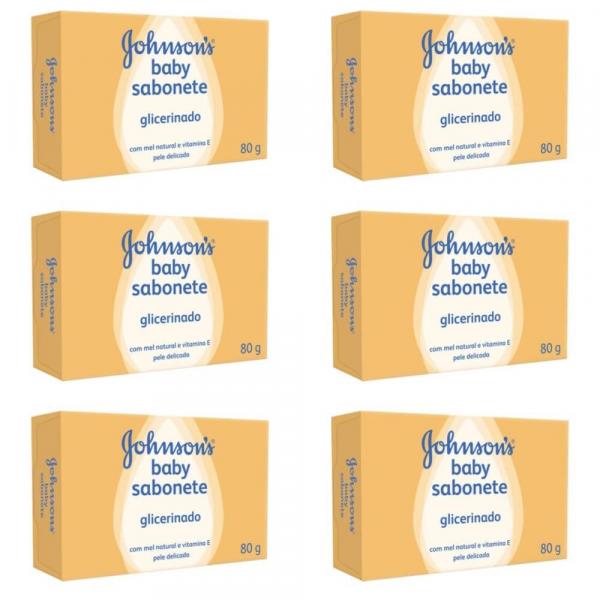 Johnsons Mel / Vitaminas Sabonete Infantil 80g (Kit C/06)