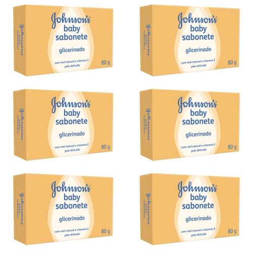 Johnsons Mel / Vitaminas Sabonete Infantil 80g (kit C/06)