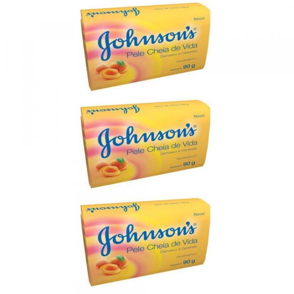 Johnsons Pele Cheia de Vida Sabonete 90g (Kit C/03)