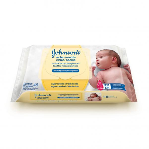 JOHNSONS Toalhinhas Hipoalergênicas Recém-nascido - Johnson's